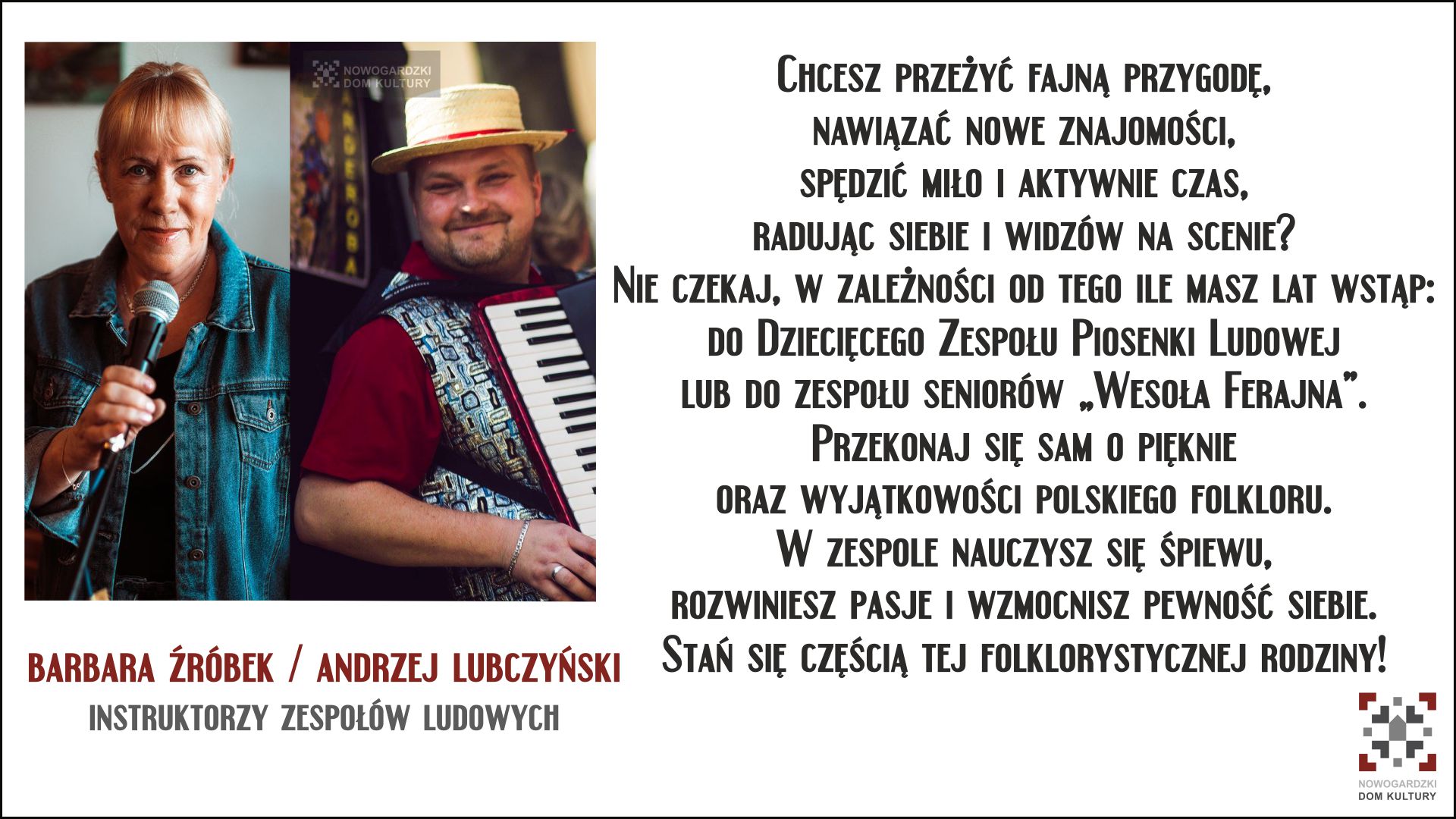 Z CYKLU NDKOWI INSTRUKTORZY... BARBARA ŹRÓBEK i ANDRZEJ LUBCZYŃSKI